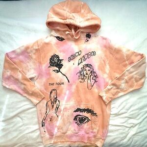 Shawn Mendes The Tour Hooded Sweatshirt Men S Orange Pink Tie Dye Hoodie 2019